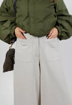 SOH Trousers^Pocket Wool Trousers in Cream
