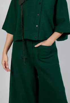 SOH Trousers^Pocket Wool Trousers in Forest