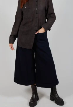 SOH Trousers^Pocket Wool Trousers in Navy