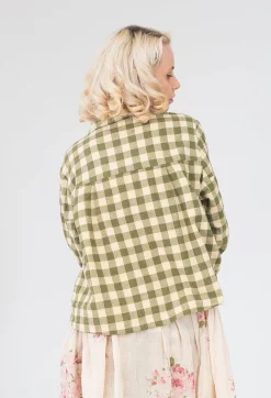 Les Ours Jackets^Poe Jacket in Carreaux Vert