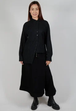 SOH Shirts & Blouses^Point Collar Shirt in Black Stripe