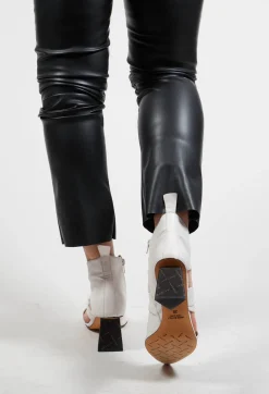Malloni Heels|Boots^Pointed Heeled Boots in Osso / Nero