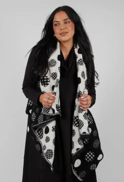 Bread and Butter Jackets^Polka Dot Gillet in Black with White Pois