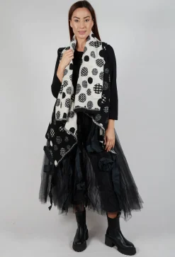 Bread and Butter Jackets^Polka Dot Gillet in Black with White Pois