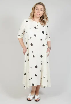 Operificio Neirami Dresses^Polka Dot Smock Dress in Pois Nero