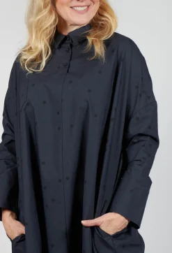Apuntob Dresses^Polkadot Shirt Dress in Anthracite