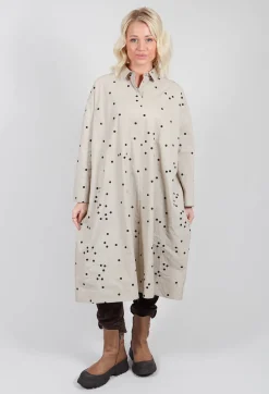 Apuntob Dresses^Polkadot Shirt Dress in Sand