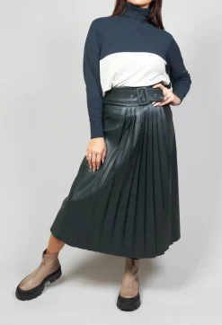 Beatrice B Knitwear^Polo Neck in Peacock Green