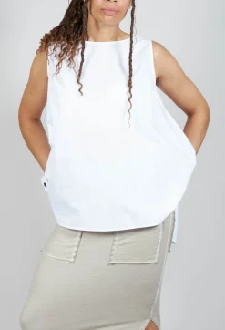 Pluslavie Tops^Pop Top Vest in White