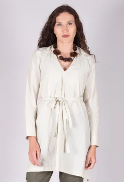 Jayko Shirts & Blouses^Poplin Len Shirt in White Clay