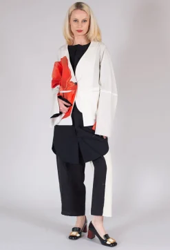 Marc Point Jackets^Poppy Print Jacket in White and Red