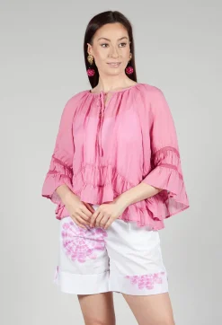 Sfizio Tops^Prairie Blouse in Desert Pink