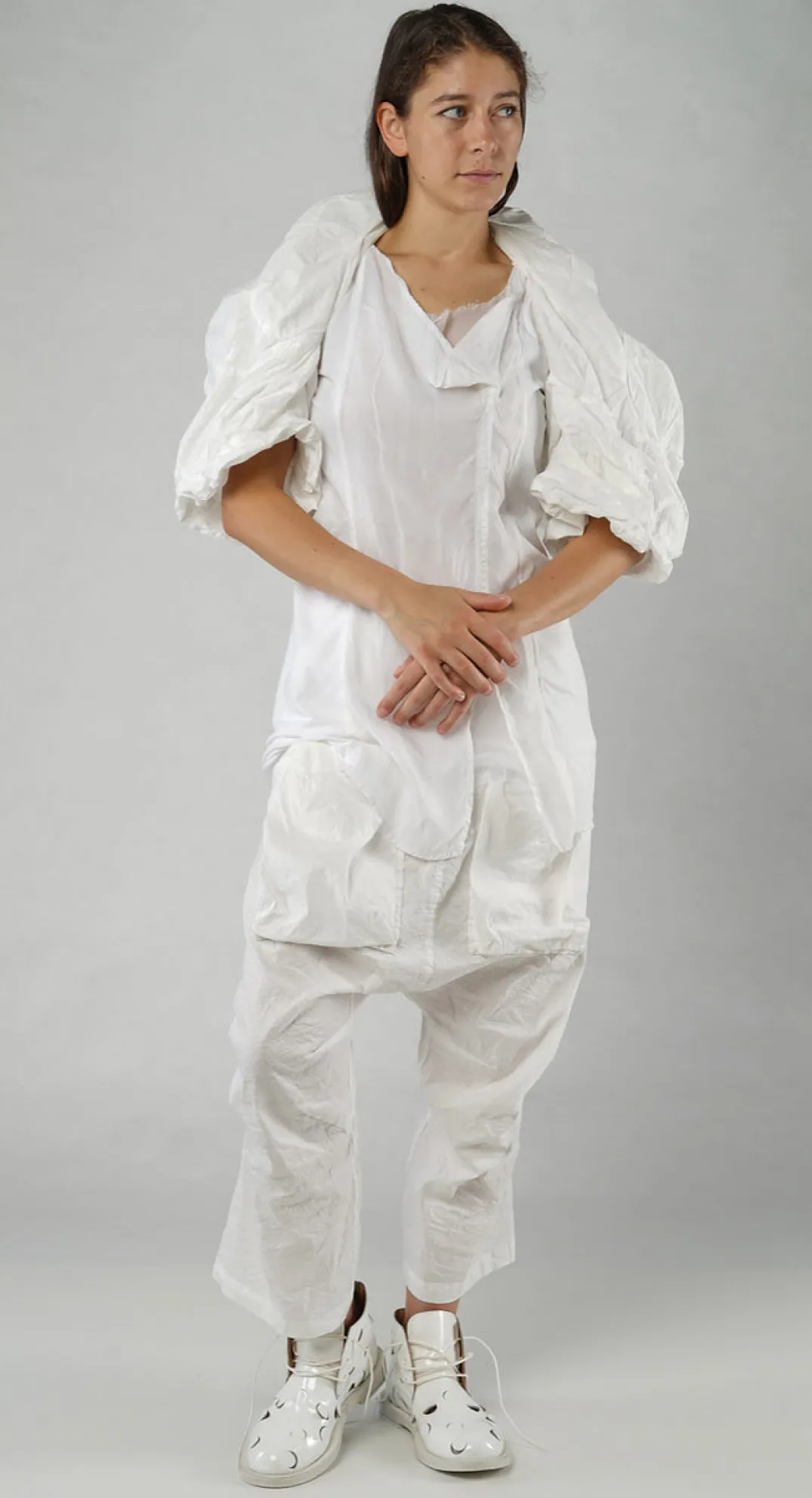 Rundholz Mainline Jackets^PRE-ORDER - Cropped Bubble Jacket in Black (Pictured in Starwhite)