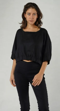 Rundholz Mainline Tops^PRE-ORDER -  Cropped T-Shirt in Moon Sparkle (Pictured in Black Sparkle)