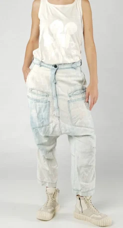 Rundholz Dip Trousers^PRE-ORDER - Drop-Crotch Straight Leg Jeans in Semibleach