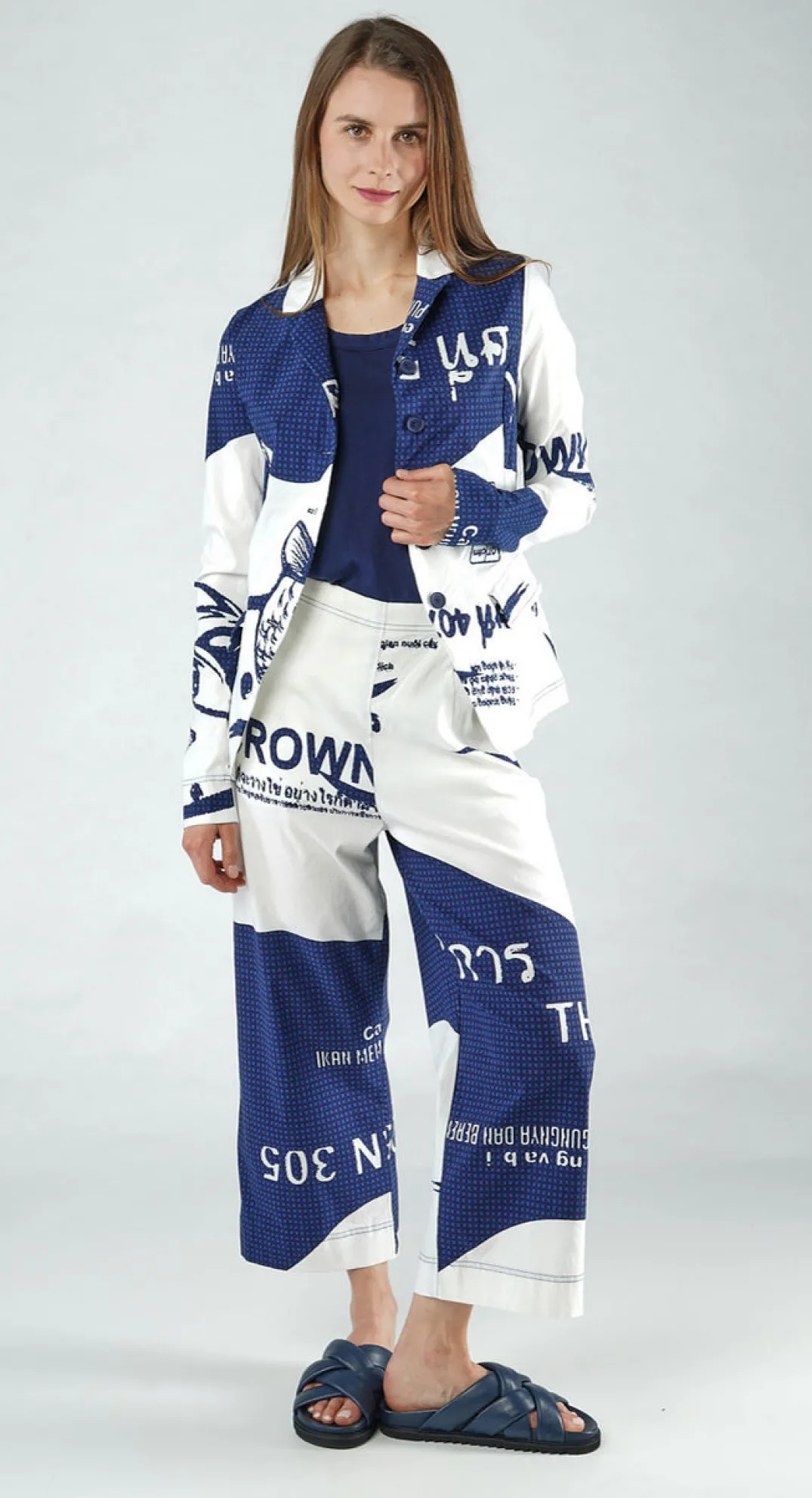 Rundholz Black Label Jackets^PRE-ORDER - Fitted Jacket in Malibu Check (Pictured in Navy Print)