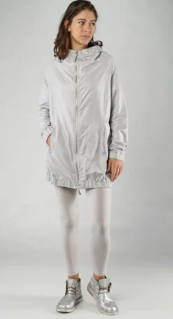 Rundholz Mainline Jackets^PRE-ORDER -  Hooded Longline Jacket in Galaxy Sparkle (Pictured in Starwhite Sparkle)