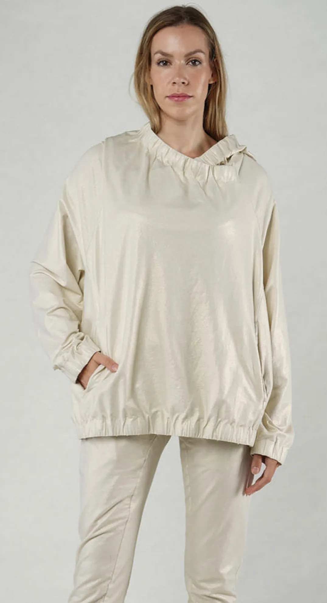 Rundholz Mainline Tops^PRE-ORDER - Hooded Sweatshirt in Black Sparkle (Pictured in Galaxy Sparkle)