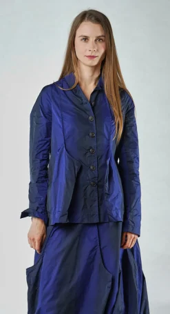 Rundholz Black Label Jackets^PRE-ORDER - Jacket with Feature Pleats in Black Navy