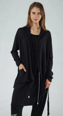 Rundholz Black Label Cardigans^PRE-ORDER - Lightweight Cardigan in Malibu Offwhite (Pictured in Black Offwhite)