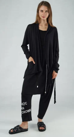 Rundholz Black Label Cardigans^PRE-ORDER - Lightweight Cardigan in Malibu Offwhite (Pictured in Black Offwhite)