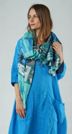 Rundholz Black Label Scarves^PRE-ORDER - Lightweight Cotton Scarf in Black Print (Pictured in Colorful)