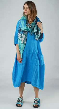 Rundholz Black Label Scarves^PRE-ORDER - Lightweight Cotton Scarf in Navy Print (Pictured in Colorful)