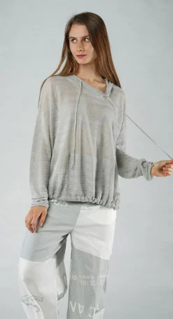 Rundholz Black Label Jumpers^PRE-ORDER - Lightweight Hooded Pullover in Grey