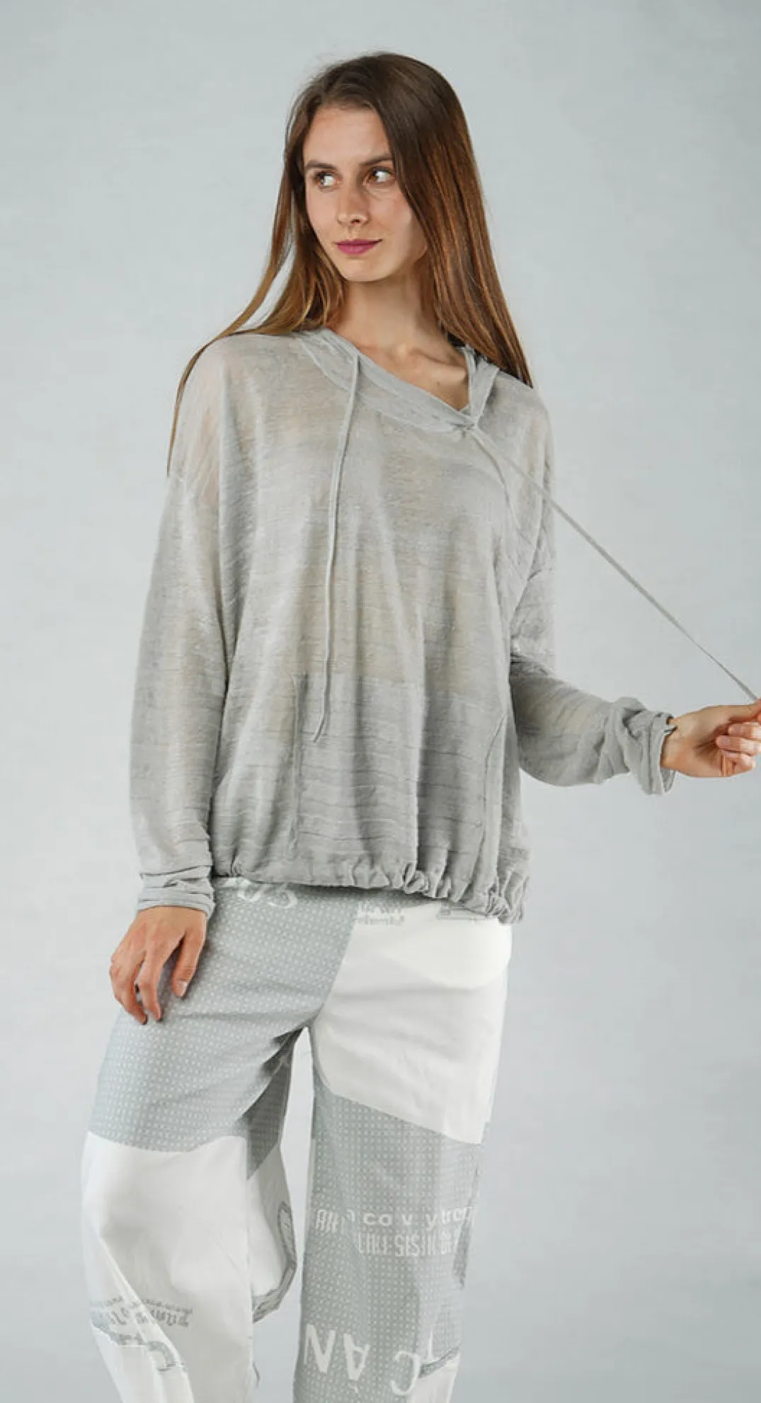 Rundholz Black Label Jumpers^PRE-ORDER - Lightweight Hooded Pullover in Grey