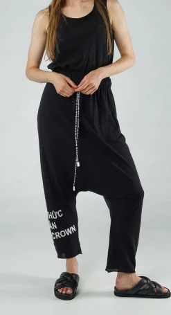 Rundholz Black Label Trousers^PRE-ORDER - Lightweight Knitted Trousers in Black Offwhite