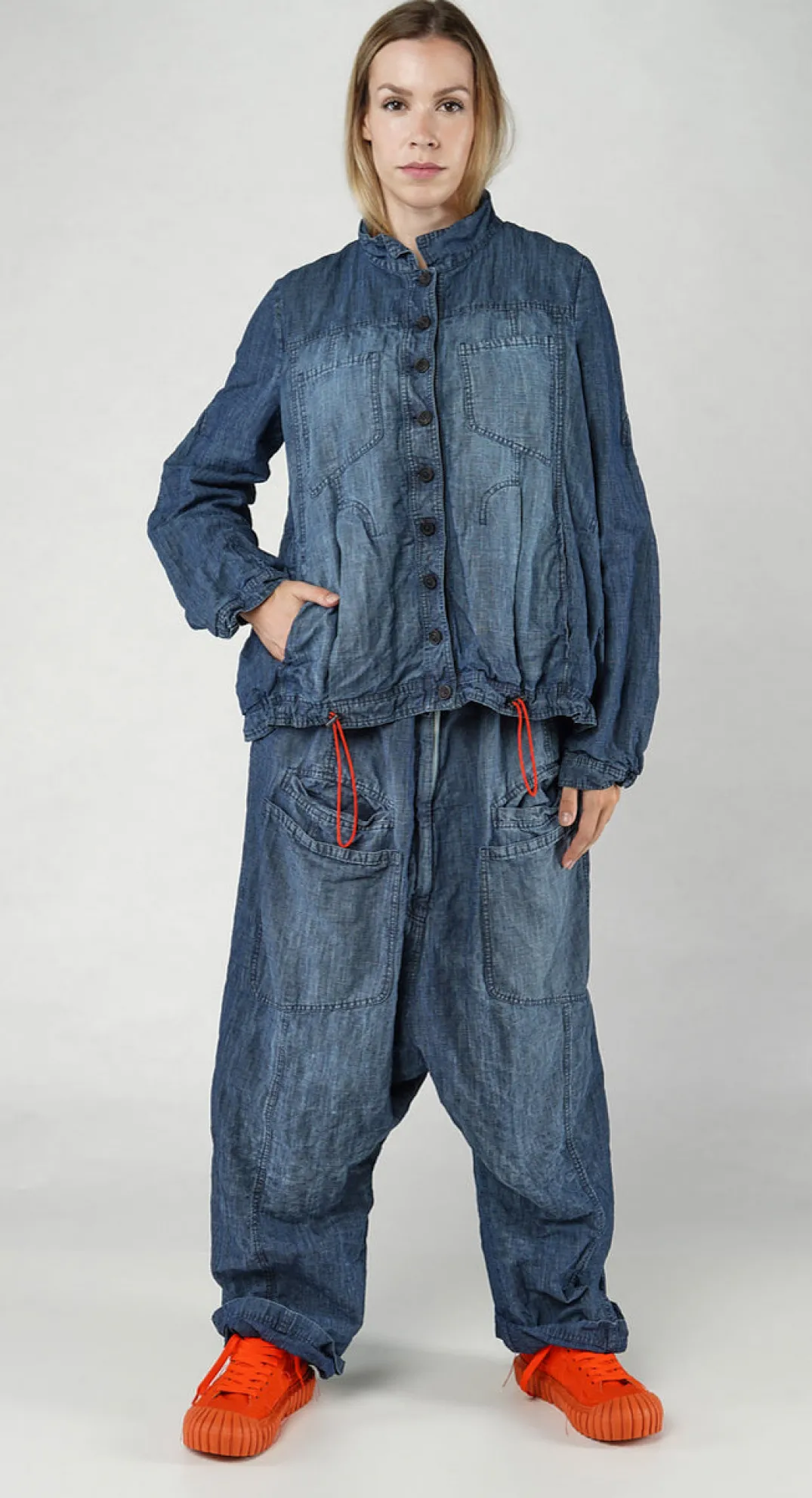 Rundholz Dip Jackets^PRE-ORDER - Lightweight Utility Jacket in Bleachwash (Pictured in Stonewash)