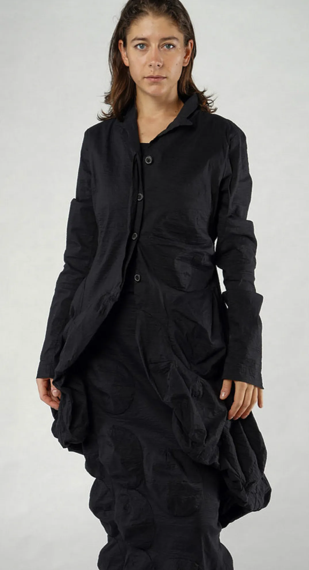 Rundholz Mainline Coats^PRE-ORDER - Longline Bubble Coat in Galaxy (Pictured in Black)