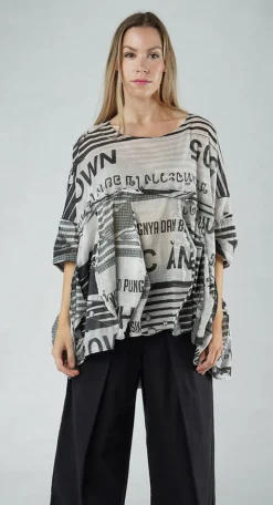 Rundholz Black Label Tops^PRE-ORDER - Oversized Lightweight Cotton Top in Colorful (Pictured in Black Print)