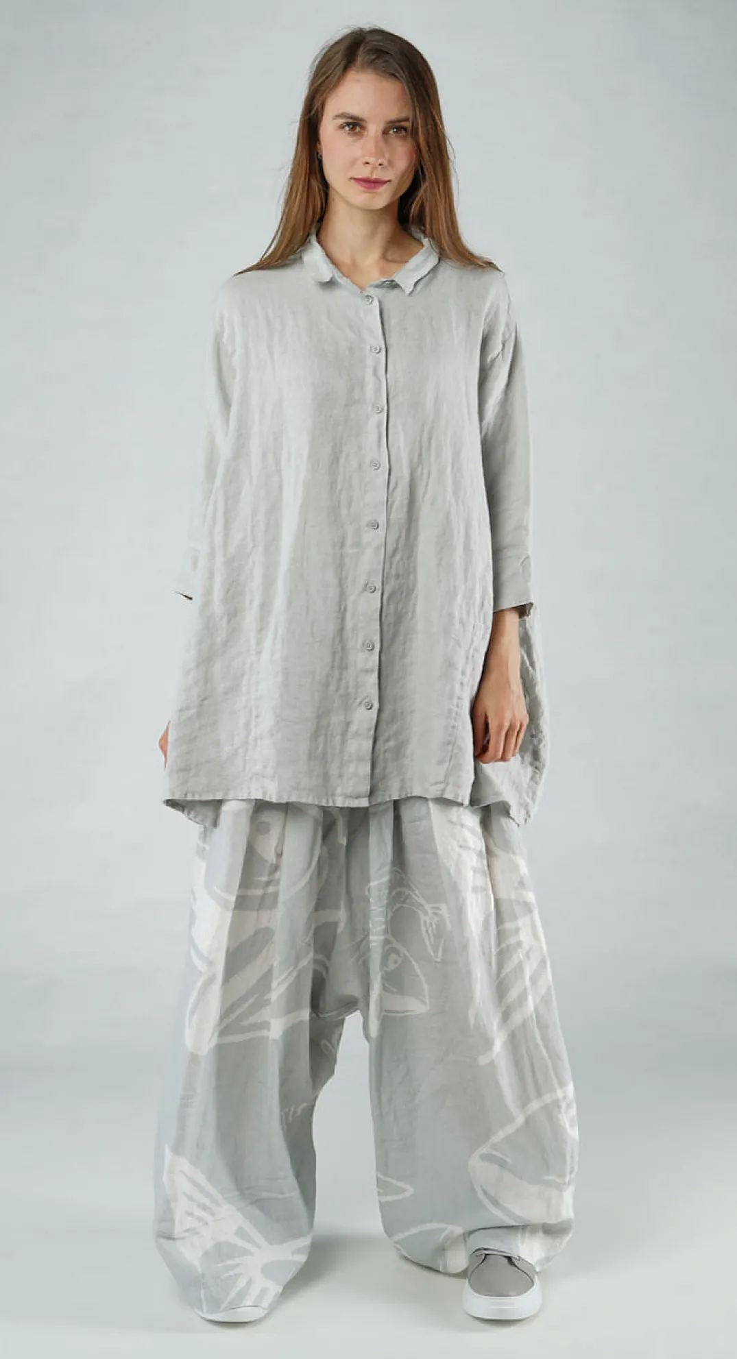 Rundholz Black Label Shirts & Blouses^PRE-ORDER - Oversized Linen Shirt in Navy (Pictured in Grey)