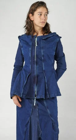 Rundholz Dip Jackets^PRE-ORDER - Panelled Denim Jacket in Bleachwash (Pictured in Stonewash)