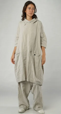 Rundholz Mainline Dresses^PRE-ORDER -  Relaxed Hooded Tunic in Moon Check
