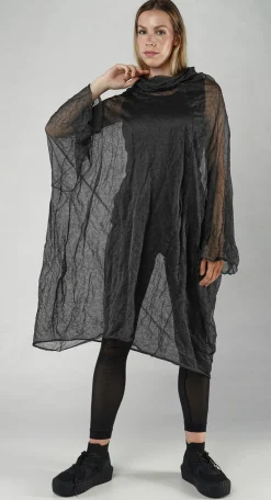 Rundholz Mainline Dresses^PRE-ORDER -  Sheer Knitted Dress in Moon Mel (Pictured in Black Mel)