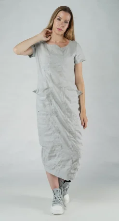 Rundholz Black Label Dresses^PRE-ORDER - Short Sleeve Fitted Dress in Black (Pictured in Grey)