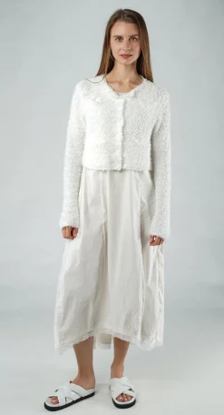 Rundholz Black Label Cardigans^PRE-ORDER - Textured Cropped Cardigan in Malibu (Pictured in Offwhite)