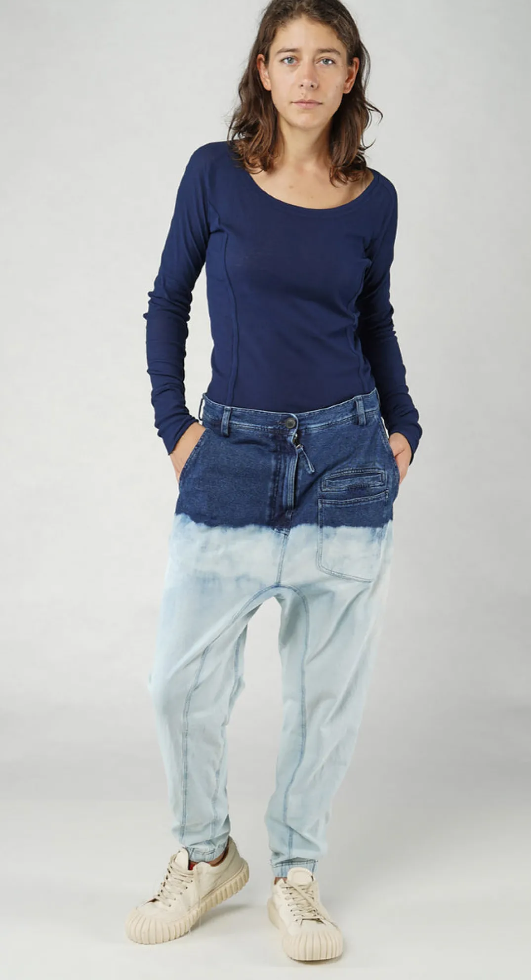 Rundholz Dip Trousers^PRE-ORDER - Tie-Dye Straight Leg Jeans in Bleachwash