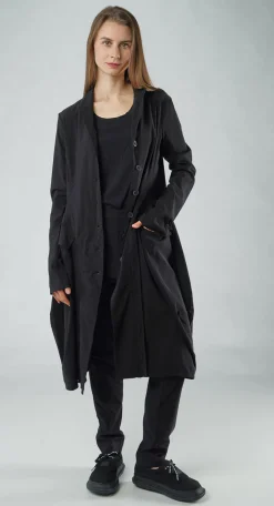 Rundholz Black Label Coats^PRE-ORDER - Tulip Hem Coat in Malibu (Pictured in Black)