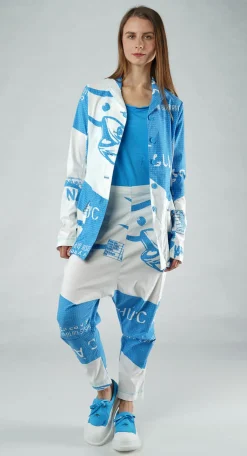 Rundholz Black Label Jackets^PRE-ORDER - Tulip Hem Jacket in Black Print (Pictured in Malibu Print)