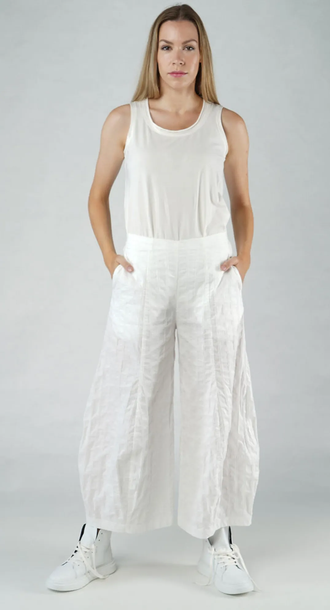 Rundholz Black Label Trousers^PRE-ORDER - Tulip Hem Trousers in Malibu (Pictured in Offwhite)