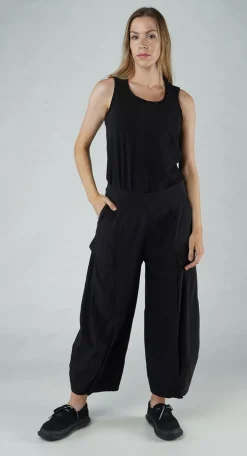 Rundholz Black Label Trousers^PRE-ORDER - Tulip Trousers with Front Panels in Black