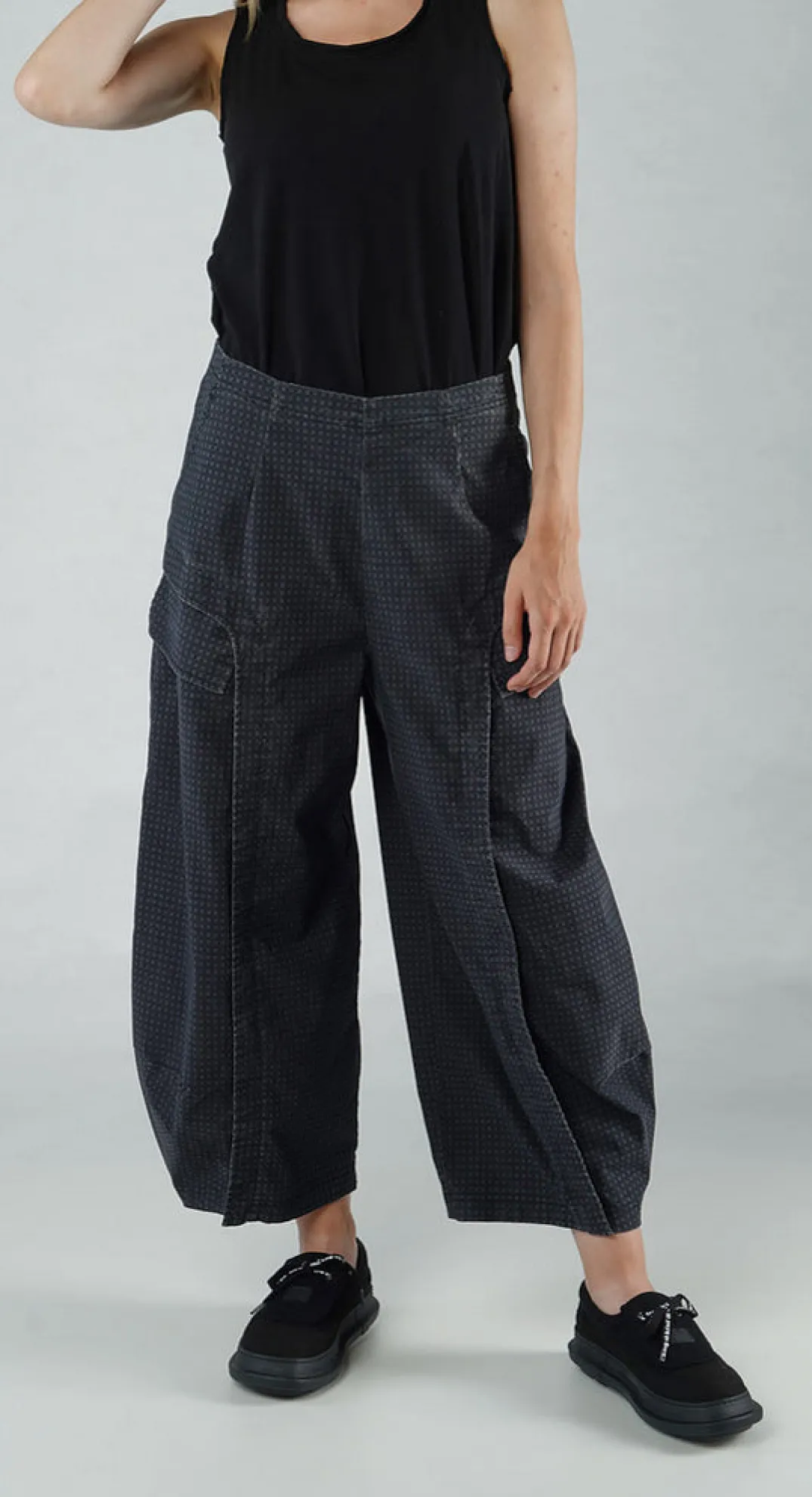 Rundholz Black Label Trousers^PRE-ORDER - Tulip Trousers with Front Panels in Malibu Print Tulip Trousers with Front Panels in Malibu Print (Pictured in Black Check)