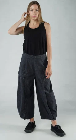 Rundholz Black Label Trousers^PRE-ORDER - Tulip Trousers with Front Panels in Malibu Check (Pictured in Black Check)