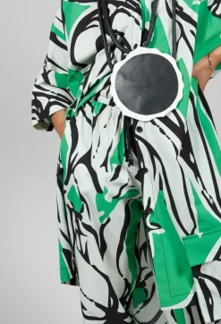 Bize Trousers^Print Patterned Trousers in Original Green