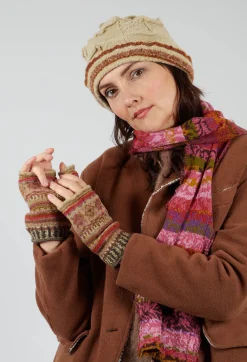 Butapana Gloves^Print Wool Gloves in Greige