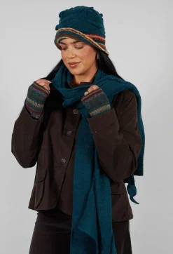 Butapana Gloves^Print Wool Gloves in Taupe
