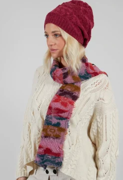 Butapana Scarves^Print Wool Scarf in Orchid